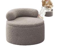 Foot Stool - | Puf, 40 X 40 Cm (1 Unidad) Rounds Shoe Changing Stools, Upholstered Vanity with Back Support Sofa Seat | Living Room Bedroom Entryway Seating Decor
