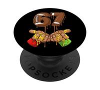 Football 67 Six Seven Gen Alpha Funny Meme Drip PopSockets PopGrip Adhesivo