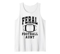 Football Aunt,Loud Proud Cheer Auntie Feral Football Aunt Camiseta sin Mangas