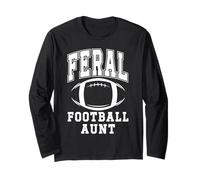 Football Aunt,Loud Proud Cheer Auntie Feral Football Aunt Manga Larga