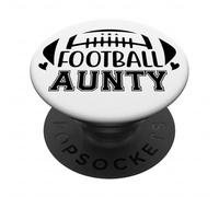 Football Auntie Loud and Proud Football Cheer Aunt Football PopSockets PopGrip Adhesivo