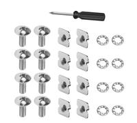 Football Backplate Screws, Heavy Duty Hardware, Helmet Gear Fasteners Equipment Repair Kit, Sports Protective for Youth Practice Training Game Field Competition Equipment Maintenance 0,51 pulgadas