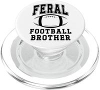 Football Brother Feral Football Big Little Bro Greatest Fan PopSockets PopGrip para MagSafe