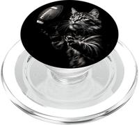 Football Cat Funny American Football Kitten Women Men Kids PopSockets PopGrip para MagSafe