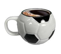 Football Ceramic Mug - 5.51x3.46in 400ml Coffee Cup, High-Temperature Resistant, Large Capacity | Creative Football Theme Mug for Living Room Office Bedroom Indoor Outdoor Tea Coffee Gift Use