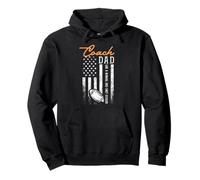Football Coach Dad Like A Normal Dad Only Cooler Bandera de Estados Unidos Sudadera con Capucha