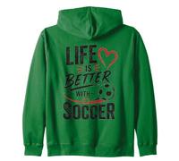 Football Collection Life is Better with Soccer Sudadera con Capucha
