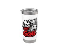 Football Collection Soccer All About That Goal Vaso térmico de acero inoxidable de doble pared