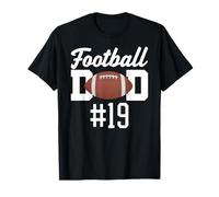 Football Dad Number 19 Biggest Fan Father Supporter Hijo Mamá Camiseta