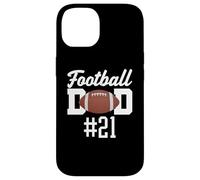 Football Dad Number 21 Biggest Fan Father Supporter Hijo Mamá Carcasa para iPhone 14