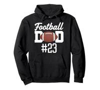 Football Dad Number 23 Biggest Fan Father Supporter Hijo Mamá Sudadera con Capucha