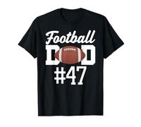 Football Dad Number 47 Biggest Fan Father Supporter Hijo Mamá Camiseta