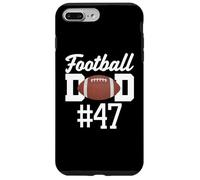 Football Dad Number 47 Biggest Fan Father Supporter Hijo Mamá Carcasa para iPhone 7 Plus/8 Plus