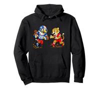 Football Eagle vs Cheetah Mascot Sports Graphic Sudadera con Capucha