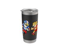 Football Eagle vs Cheetah Mascot Sports Graphic Vaso térmico de acero inoxidable de doble pared