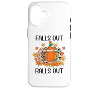 Football Falls out Balls out Tis The Season Fall Football Carcasa para iPhone 16