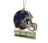 Football Fan Money Holder Ornament, Christmas Helmet Money Holder Ornament, Wooden Creative Helmet Home Decor For Birthday Thanksgiving Holiday New Year Kids Adults Family Friends Party