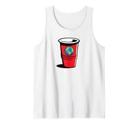 Football Fan World Match Funny Sátira Copa roja con Arte Mundial Camiseta sin Mangas