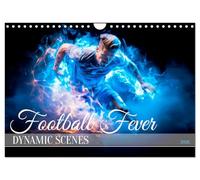 FOOTBALL FEVER Dynamic scenes (Wall Calendar 2026 DIN A4 landscape), CALVENDO 12 Month Wall Calendar: Cool moves and fast game
