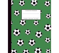 Football Fever Green: 110 pages, wide ruled, 7.5" x 9.25" - Notebook, Journal or Diary, for school, college, journaling or creative writing