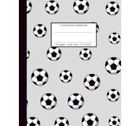 Football Fever Grey: 110 pages, wide ruled, 7.5" x 9.25" - Notebook, Journal or Diary, for school, college, journaling or creative writing