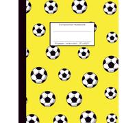 Football Fever Yellow: 110 pages, wide ruled, 7.5" x 9.25" - Notebook, Journal or Diary, for school, college, journaling or creative writing
