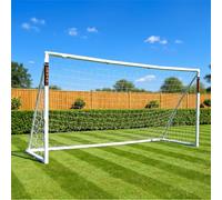Football Flick Portería Exclusiva de Amazon Tipo de Clima, 70 mm, uPVC, extragrueso, portería de fútbol para Jardines, Sistema de Bloqueo Integrado, 4 (6 x 4, 8 x 4, 8 x 6, 12 x 6)