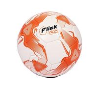 Football Flick - Pro 90 Match Ball, Partido de fútbol de Grado Unisex-Juventud, White and Orange, One Size -