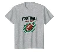 Football Forever NA NK Gridiron Passion Camiseta, Niños, Gris Jaspeado, 6 años