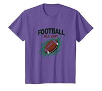 Football Forever NA NK Gridiron Passion Camiseta, Niños, Morado Jaspeado, 6 años