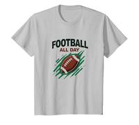 Football Forever NA NK Gridiron Passion Camiseta, Niños, Plata, 6 años