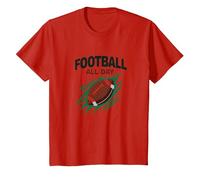 Football Forever NA NK Gridiron Passion Camiseta, Niños, Rojo, 6 años
