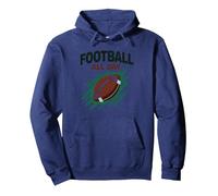 Football Forever NA NK Gridiron Passion Sudadera con Capucha, Unisex para Adultos, Azul Marino, XL