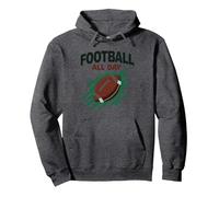 Football Forever NA NK Gridiron Passion Sudadera con Capucha, Unisex para Adultos, Jaspeado Oscuro, XL