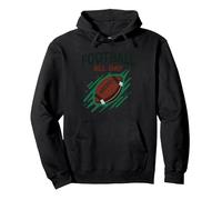 Football Forever NA NK Gridiron Passion Sudadera con Capucha, Unisex para Adultos, Negro, M