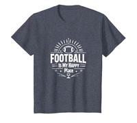 Football Forever: Vintage Gridiron Passion Camiseta, Niños, Azul Jaspeado, 6 años
