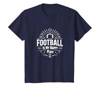 Football Forever: Vintage Gridiron Passion Camiseta, Niños, Azul Marino, 6 años