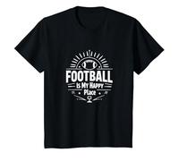 Football Forever: Vintage Gridiron Passion Camiseta, Niños, Negro, 6 años