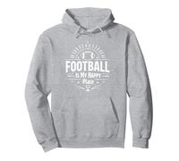 Football Forever: Vintage Gridiron Passion Sudadera con Capucha, Unisex para Adultos, Gris Jaspeado, S