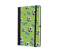 Football Fun - Diario infantil con diseño de botas de fútbol para aficionados al deporte, 100 páginas, cubierta colorida con impresión UV (note-ds23-footballnoterg)