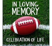 Football Funeral Guest Book - Celebration of Life Memorial Sign-In Book for Sports Fans: Tribute & Condolence Pages with Memory Prompts | Honor a Loved One Who Lived and Loved the Game