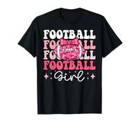 Football Girl Coquette Bow Kawaii Game Day Aesthetic Camiseta