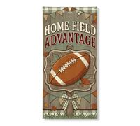 Football Home Field Advantage - Cubiertas para puerta de otoño (91,4 x | Estilo rústico de granja, pancarta de porche, hojas de arce otoñales, banderines decorativos, decoración de fanáticos