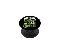 Football Is Calling & I Must Go Illustration Graphic Designs PopSockets PopGrip Adhesivo