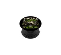 Football Is Calling & I Must Go Illustration Graphic Designs PopSockets PopGrip Adhesivo