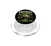 Football Is Calling & I Must Go Illustration Graphic Designs PopSockets PopGrip para MagSafe