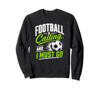 Football Is Calling & I Must Go Illustration Graphic Designs Sudadera