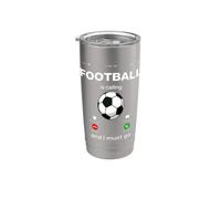 Football Is Calling & I Must Go Illustration Graphic Designs Vaso térmico de acero inoxidable de doble pared