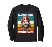 Football Is My Favorite Season Funny Football Grandpa Gnome Manga Larga