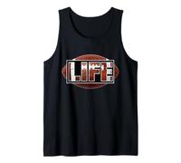 Football Life Word Art Design para fanáticos del fútbol Americano Camiseta sin Mangas